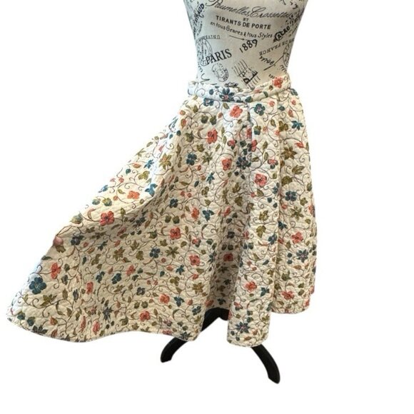 1950’s Twix Fix Glen Of Michigan Skirt Made From a Quilt Sz XS Boho Floral - Picture 2 of 6